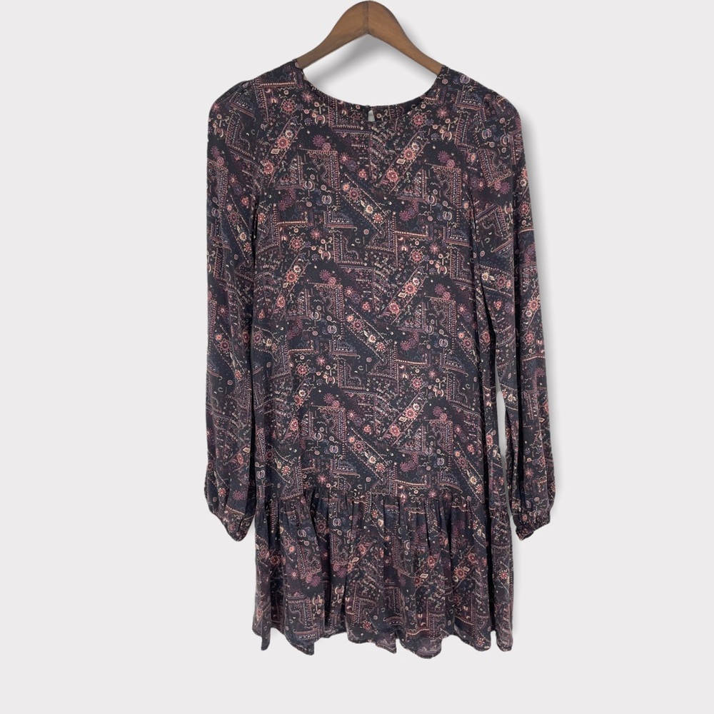 Mes‎ Demoiselles Paris Floral Silk Long Sleeve Dress